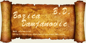 Božica Damjanović vizit kartica